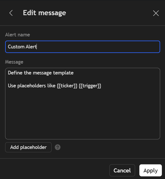 Custom Alert() documentation illustration